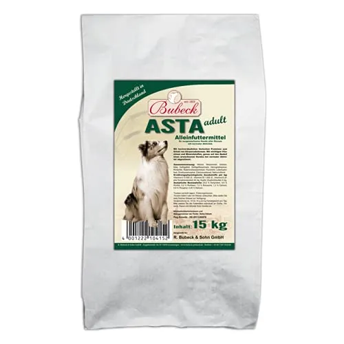 bubeck-asta-trockenfutter-rind-gefl-gel-adult-15-kg-zuckerfrei image 1
