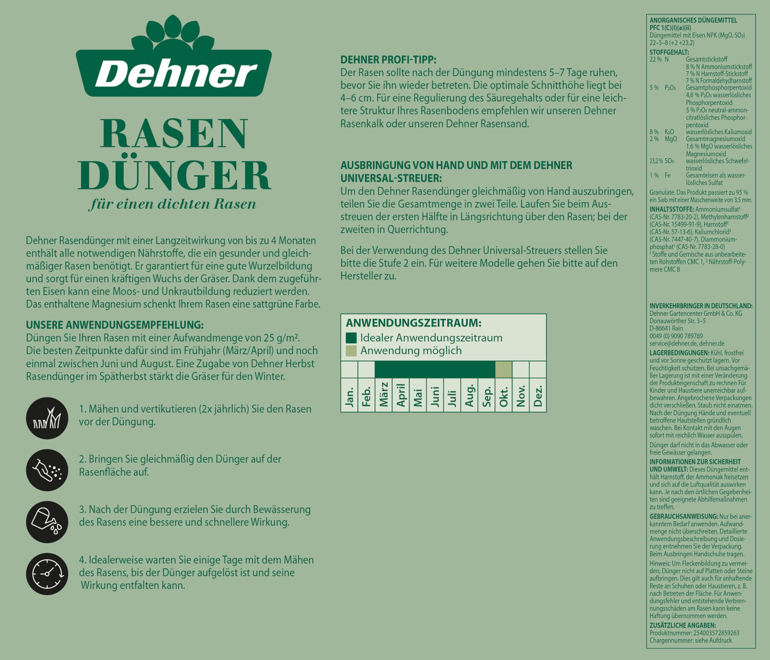 dehner-rasend-nger-langzeitwirkung-mineralisch-2-5-kg-npk image 2