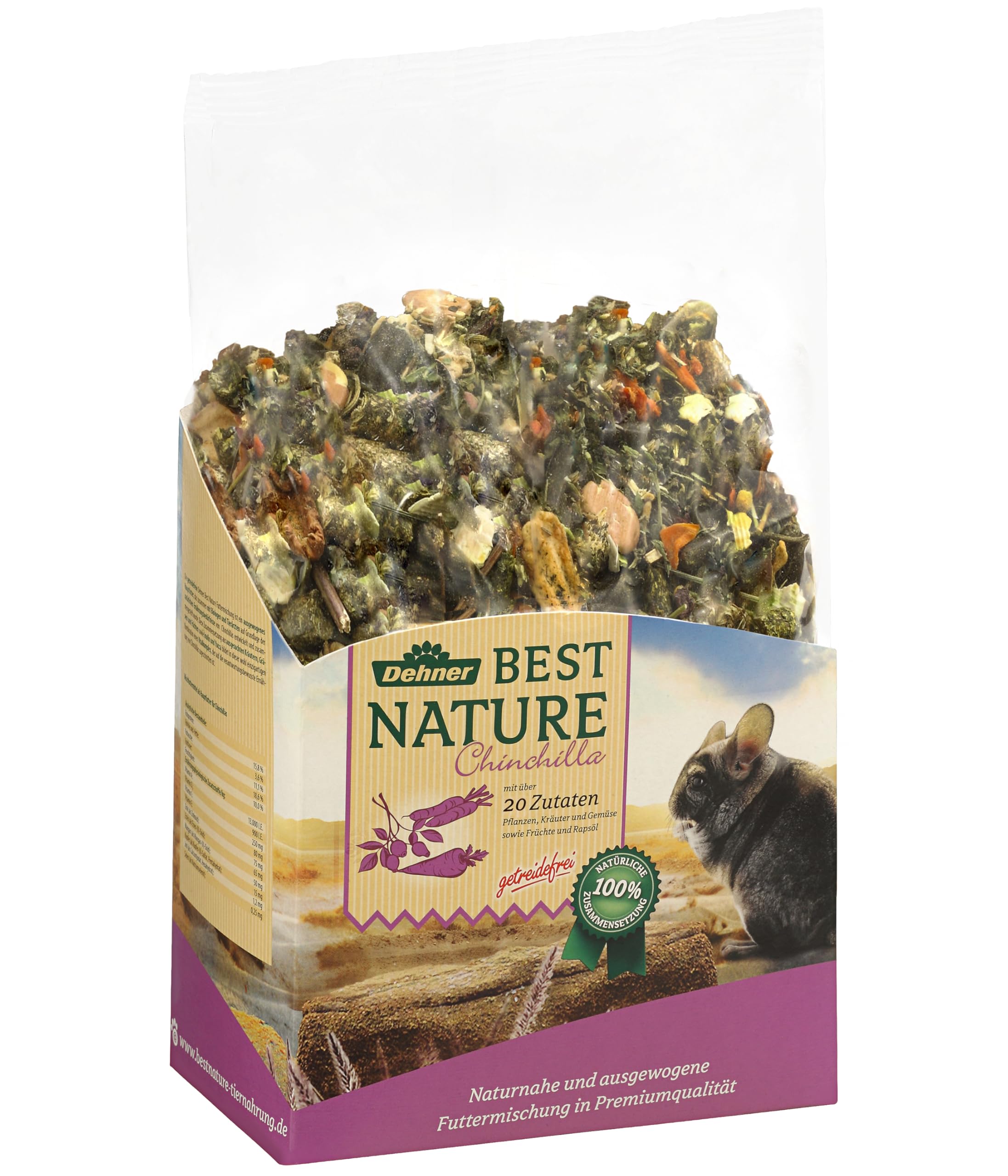 dehner-best-nature-nagerfutter-chinchilla-2kg-getreidefrei image 1