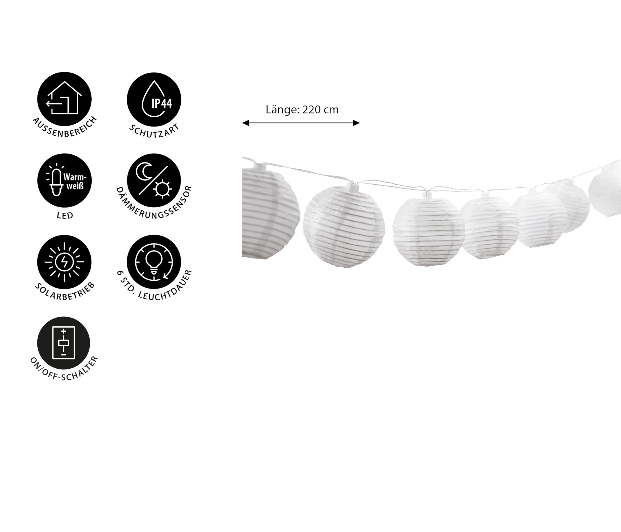 dehner-solar-lichterkette-lampion-240-cm-lampionkette-wei image 3