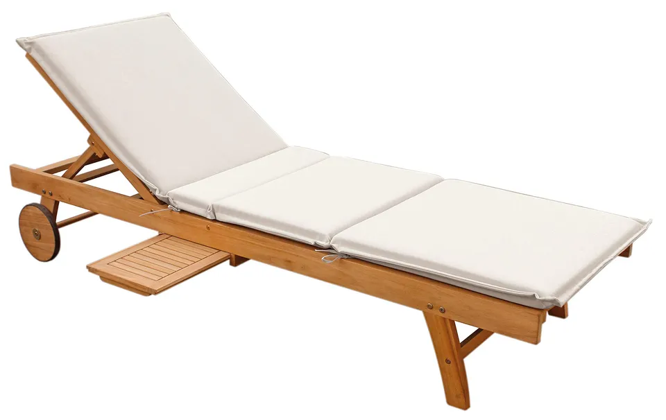 dehner-ravenna-rollliege-gartenliege-hellbraun-beige-akazienholz image 1
