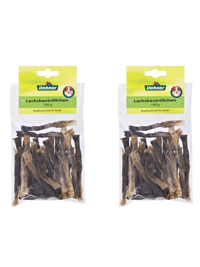 dehner-lachshautr-llchen-hundesnack-2x100g-proteinreich image 1