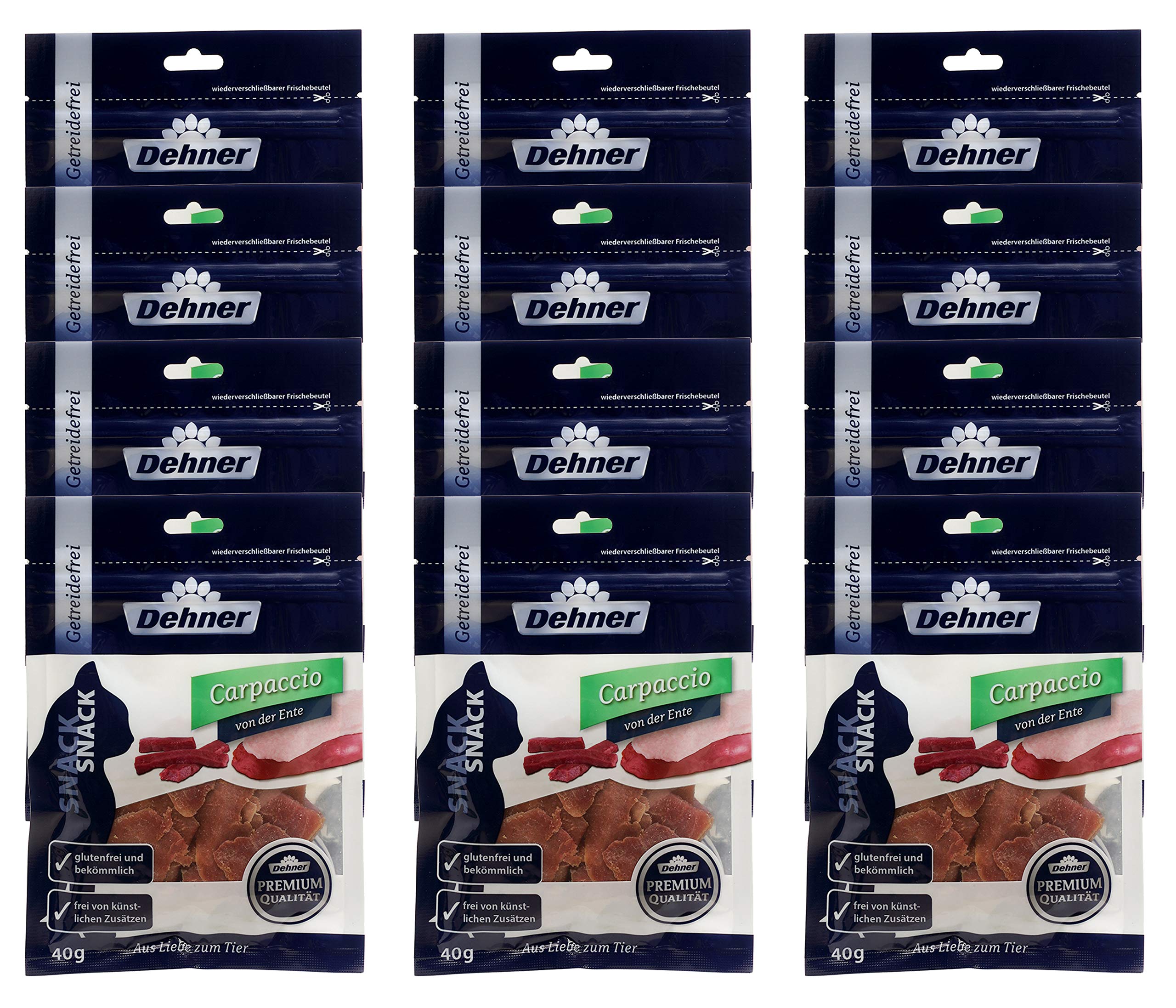 dehner-premium-katzensnack-carpaccio-ente-12x40-g-getreidefrei image 1