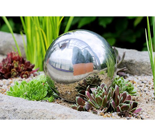 dehner-edelstahlkugel-gartenkugel-14-cm-silber-wetterfest image 5