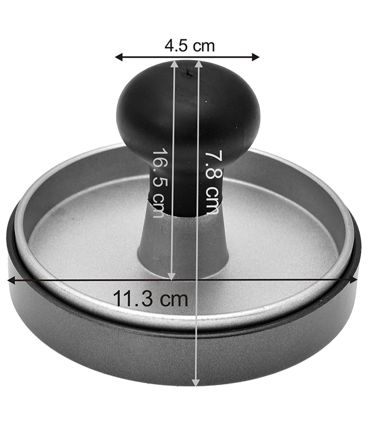 dehner-hamburgerpresse-burgerpresse-aluminium-schwarz-silber image 2