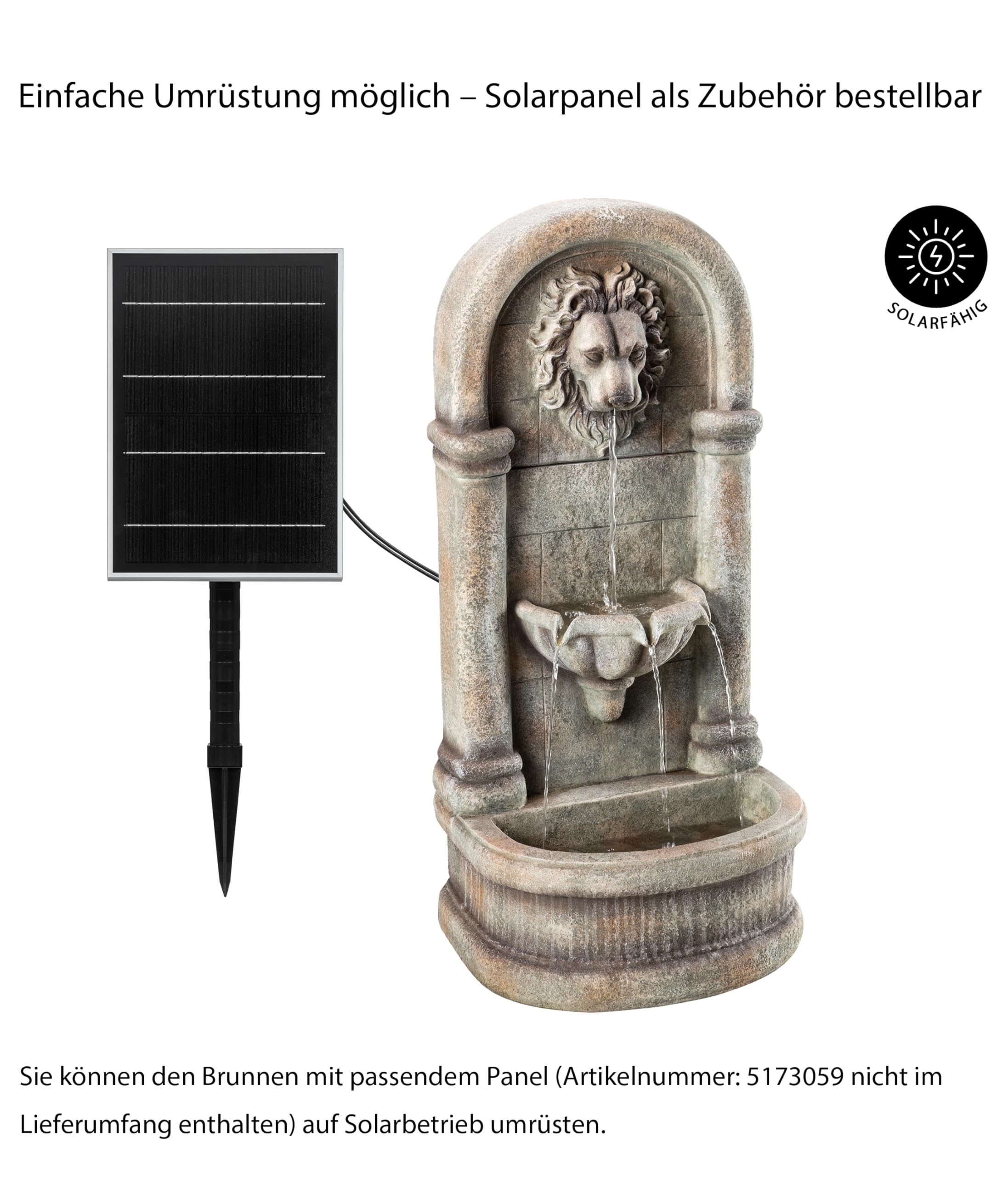 dehner-faro-gartenwandbrunnen-led-polyresin-grau image 2