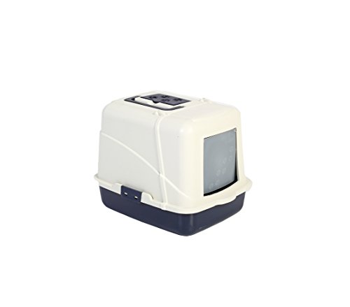 dehner-hugo-katzentoilette-blau-haube-kohlefilter-50x40x41-cm image 2