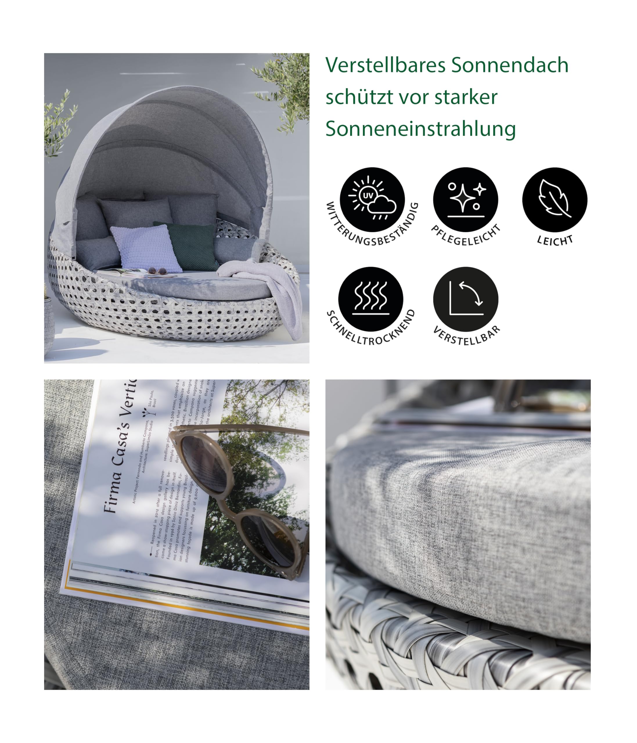 dehner-miami-sunlounger-220cm-grau-wei-mit-faltdach image 6