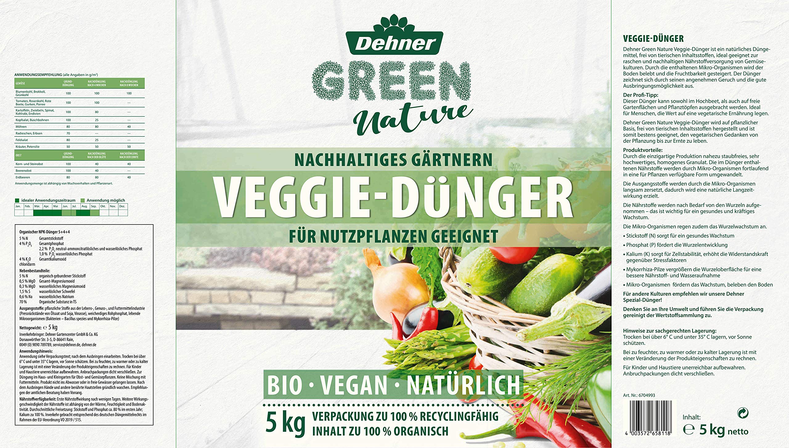 dehner-green-nature-veggie-d-nger-5-kg-bio-vegan-npk image 2