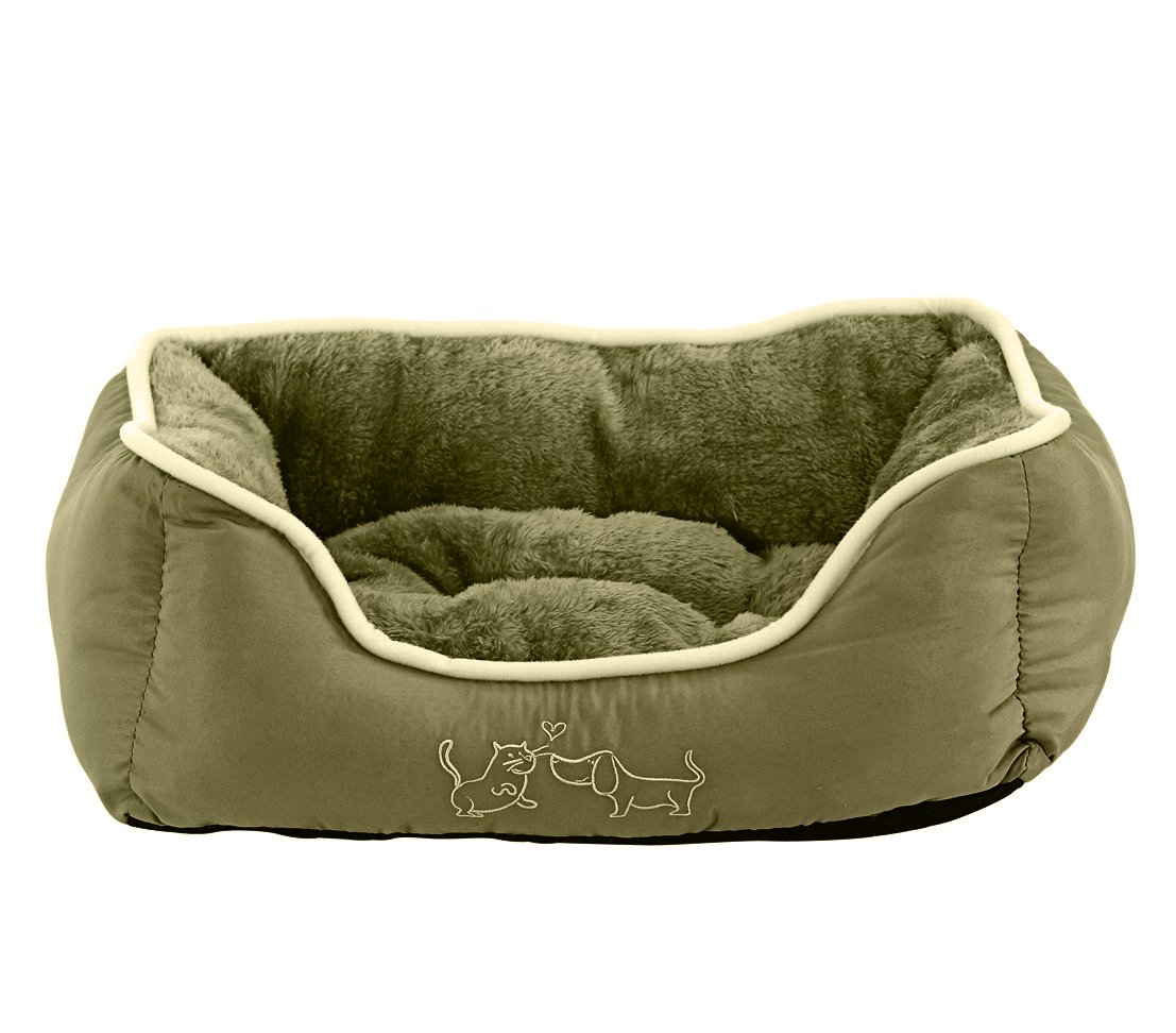 dehner-lieblinge-sammy-hundebett-47x37-cm-gr-n-pl-sch image 1