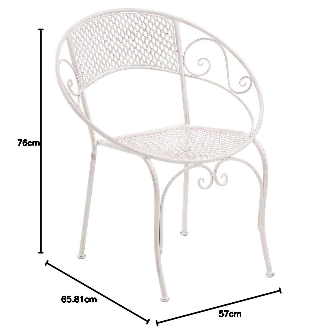 dehner-provence-stylo-gartenstuhl-metall-wei image 2