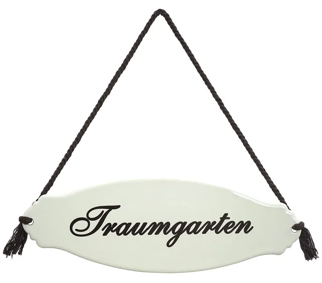 dehner-traumgarten-gartenschild-stahl-wei-beige image 1