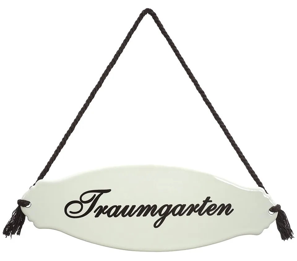 dehner-traumgarten-gartenschild-stahl-wei-beige image 1