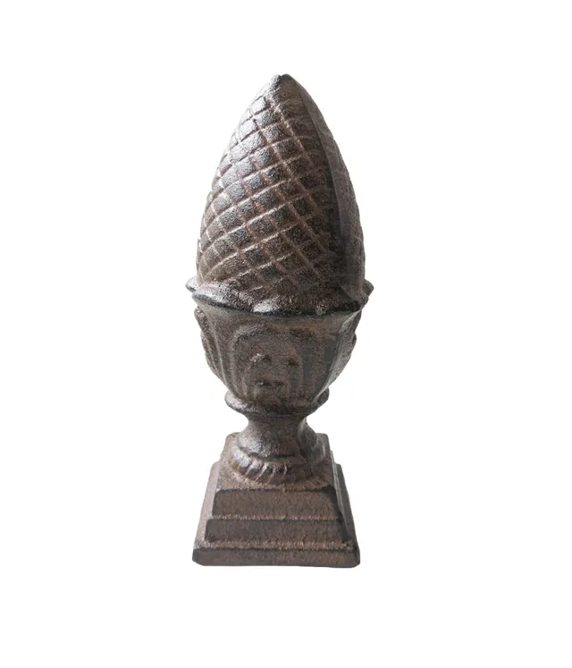 dehner-dekofigur-pinienzapfen-gusseisen-braun-22-cm image 1