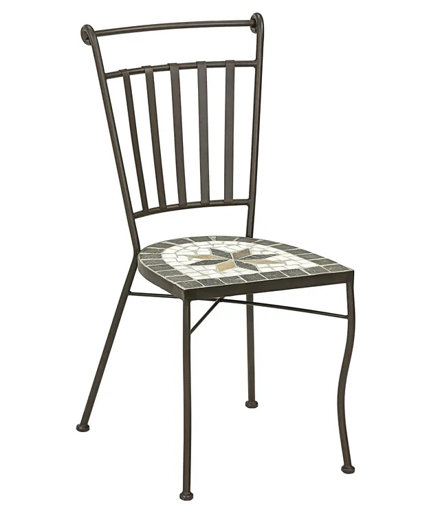 dehner-diana-mosaikstuhl-metall-braun-grau image 1