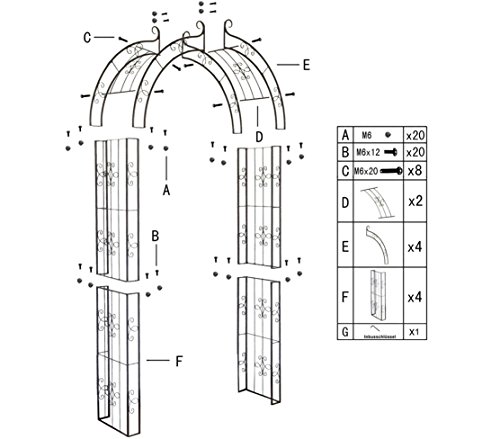 dehner-belmont-rosenbogen-metall-schwarz-238-cm image 8