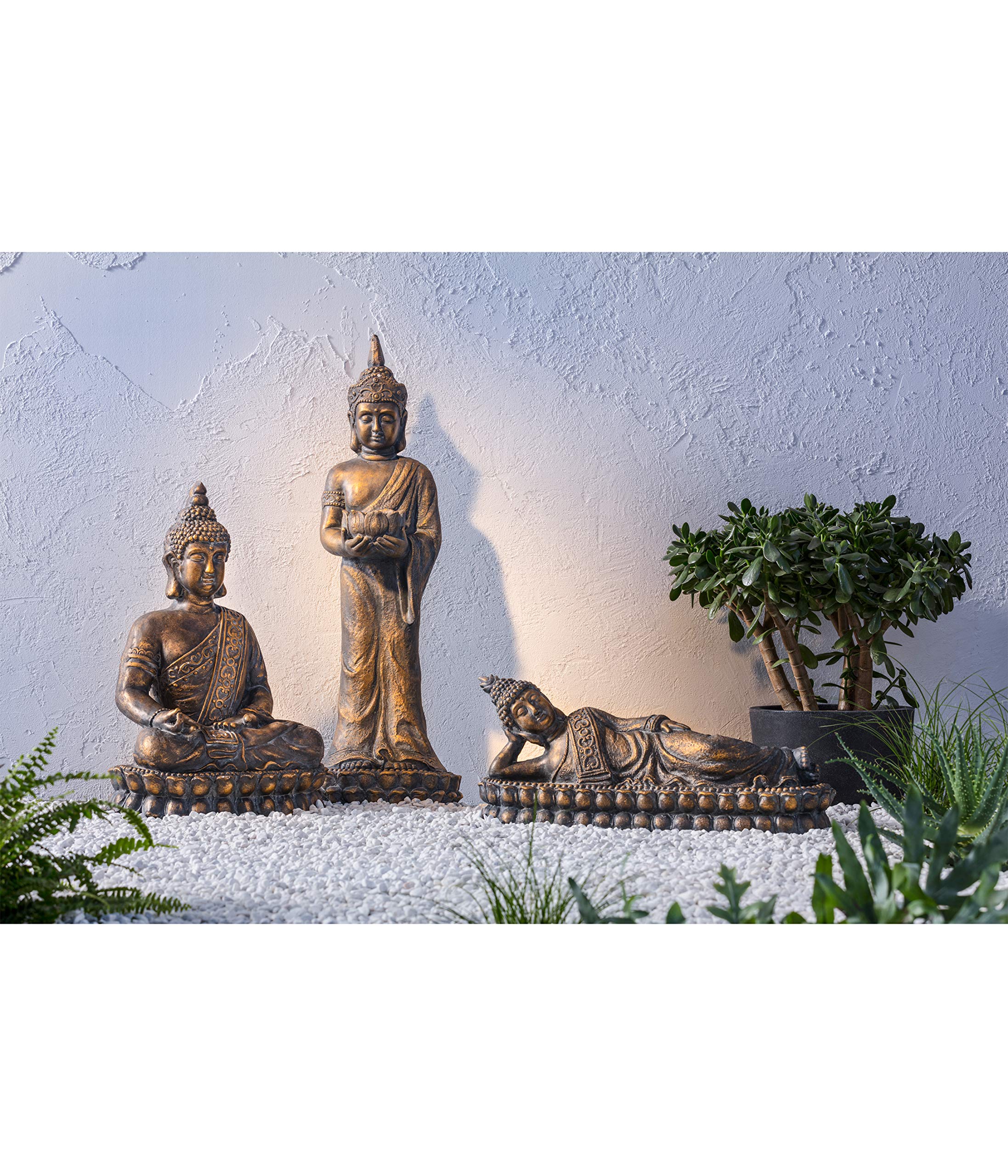 dehner-buddha-dekofigur-braun-gold-62-5x18x26-cm-magnesia image 2