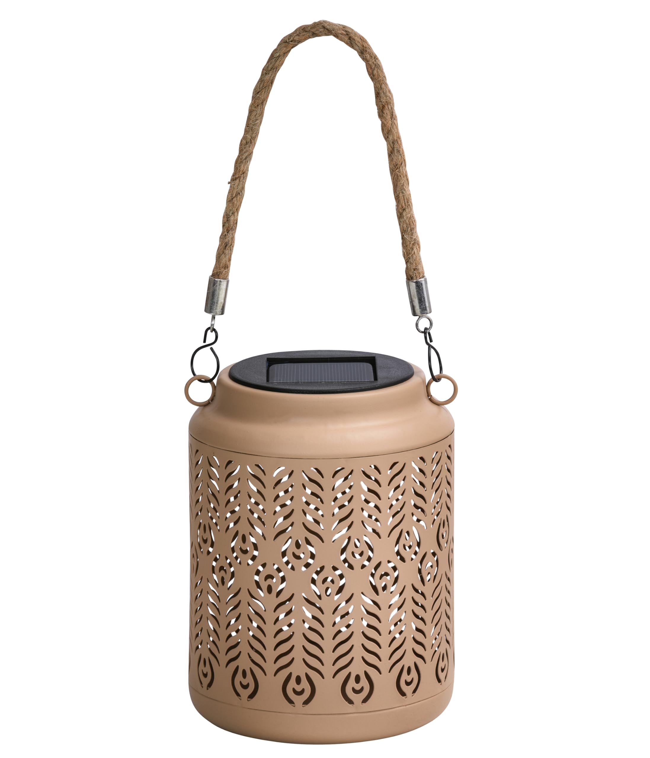 dehner-chiara-solar-laterne-beige-warmwei-16-cm image 1