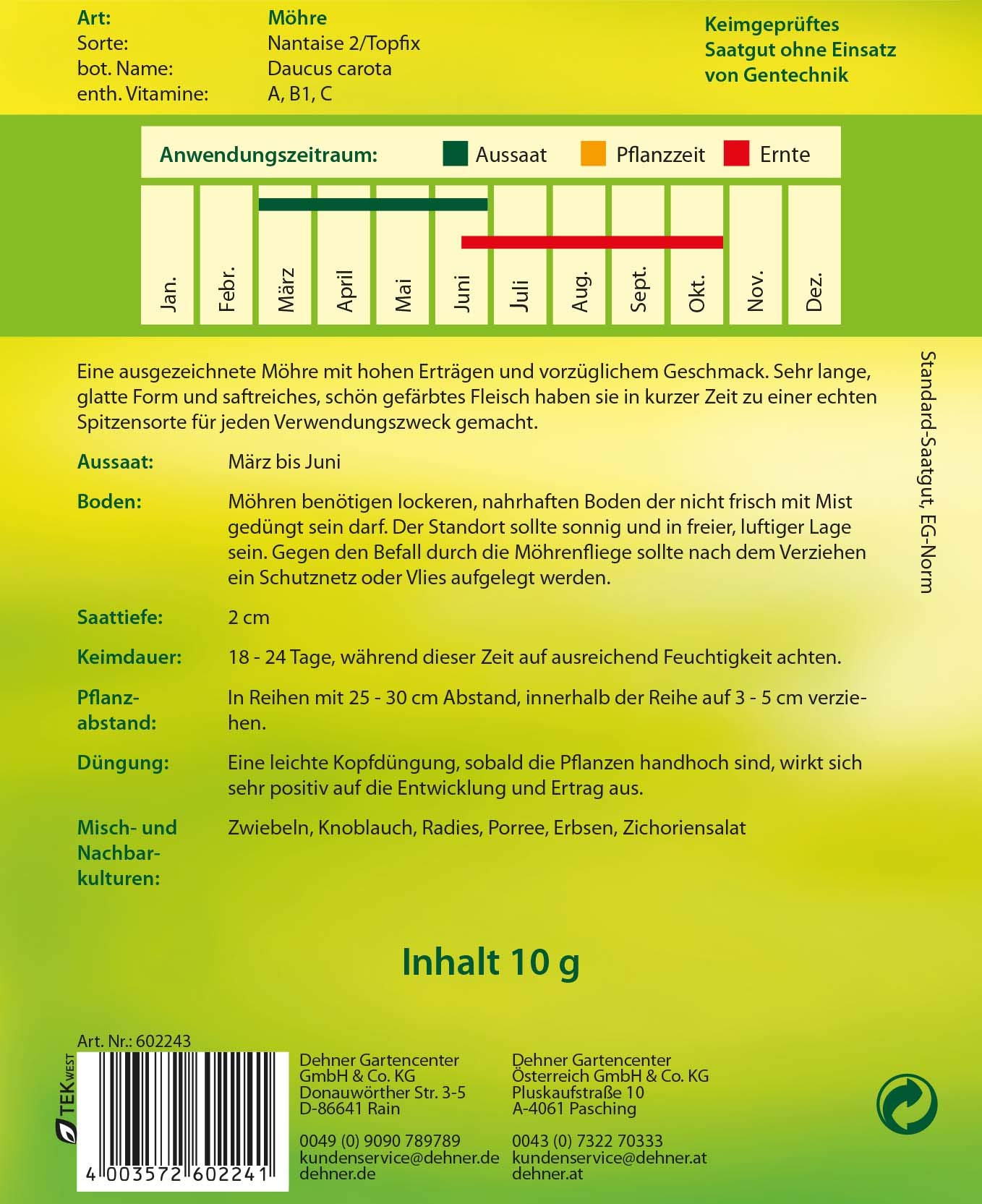 dehner-nantaise-2-topfix-gem-se-saatgut-m-hre-5er-pack-10-g image 2