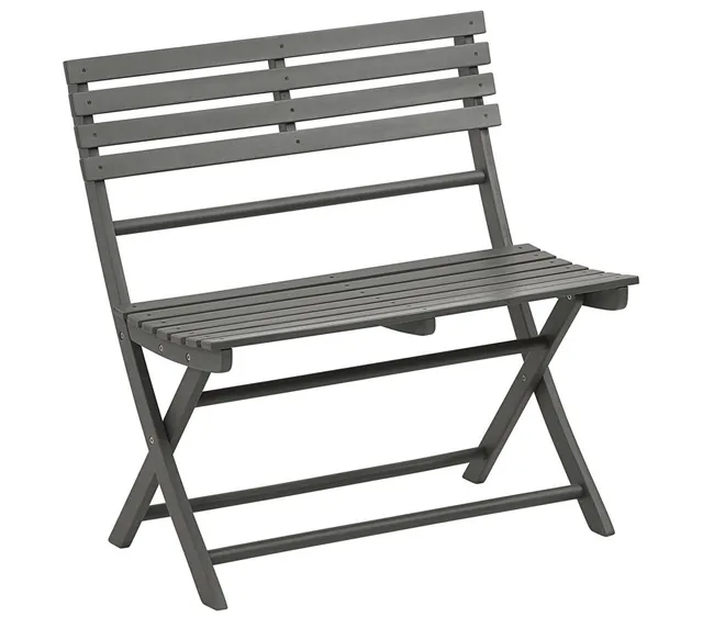 dehner-stavanger-klappbank-2-sitzer-akazienholz-grau-83cm image 1