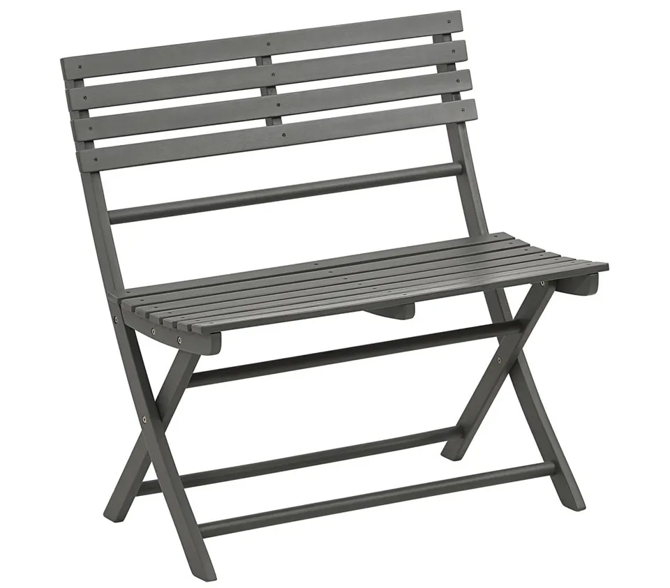dehner-stavanger-klappbank-2-sitzer-akazienholz-grau-83cm image 1