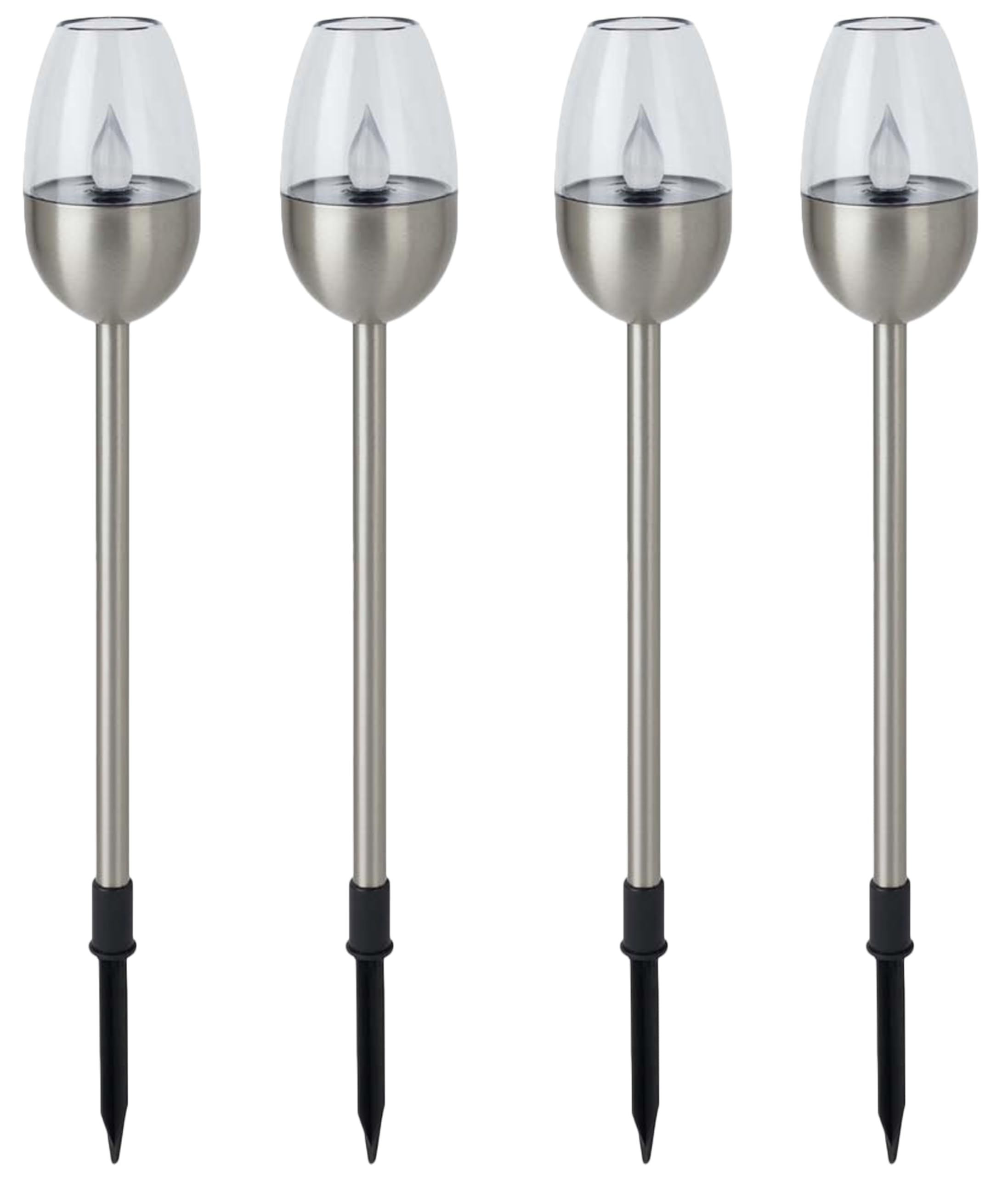 dehner-solarleuchte-flame-led-silber-4er-set-41-7-cm image 1