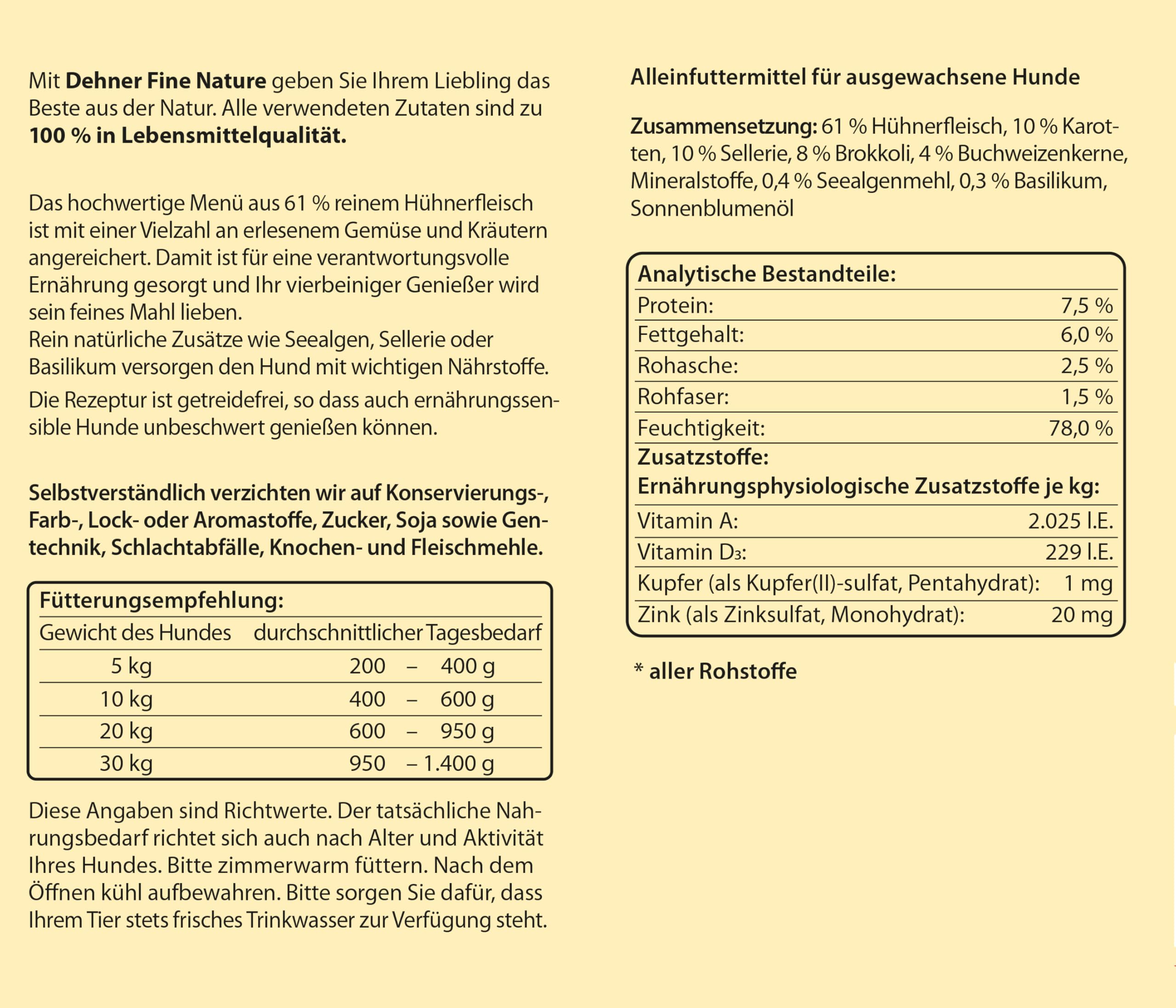 dehner-fine-nature-hundefutter-nassfutter-huhn-6x800-g image 5