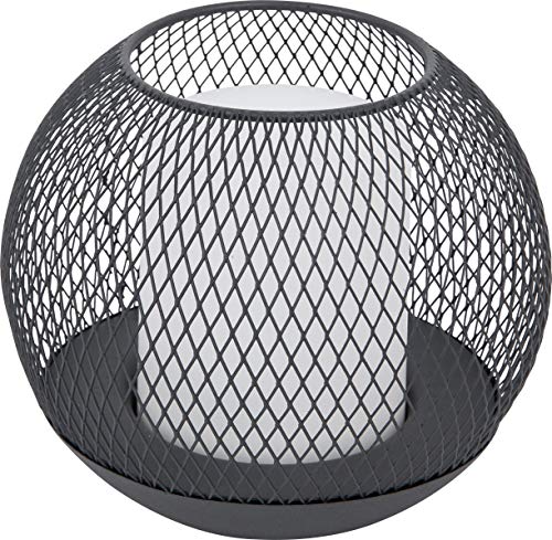 dehner-solarkugel-15-cm-solarleuchte-warmwei-grau image 3
