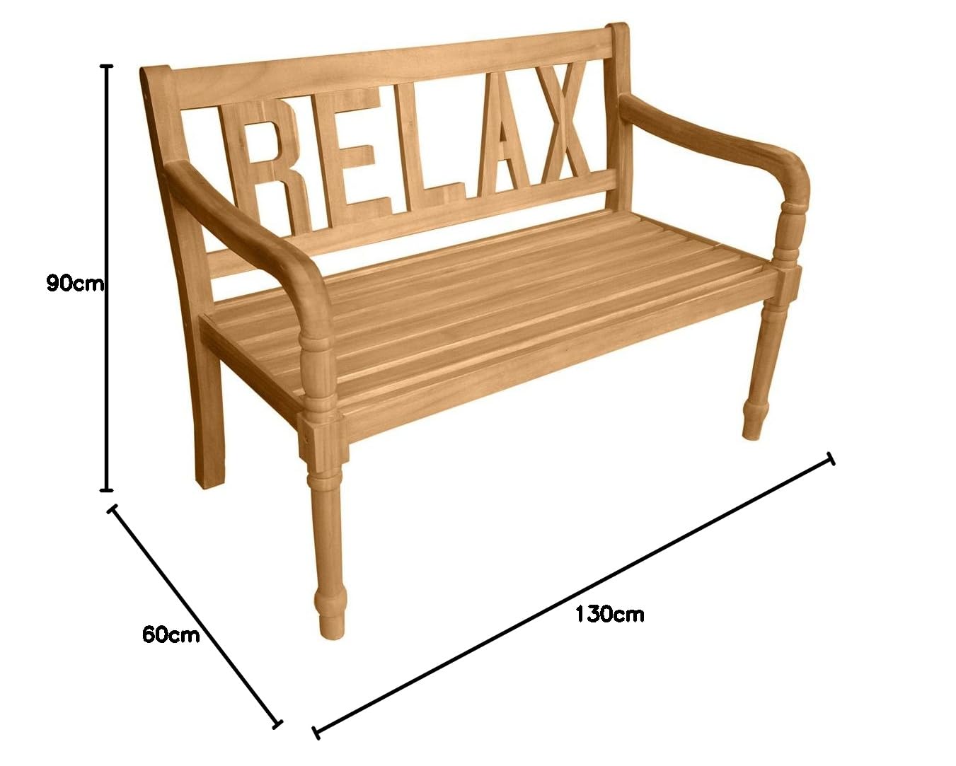 dehner-relax-gartenbank-2-sitzer-120-cm-akazie-natur image 3