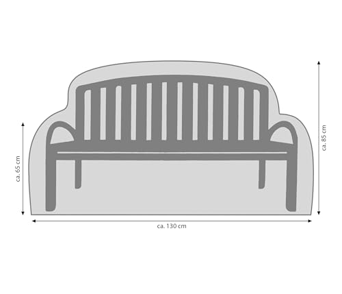 dehner-abdeckung-gartenbank-2-sitzer-130x85x65-grau image 6