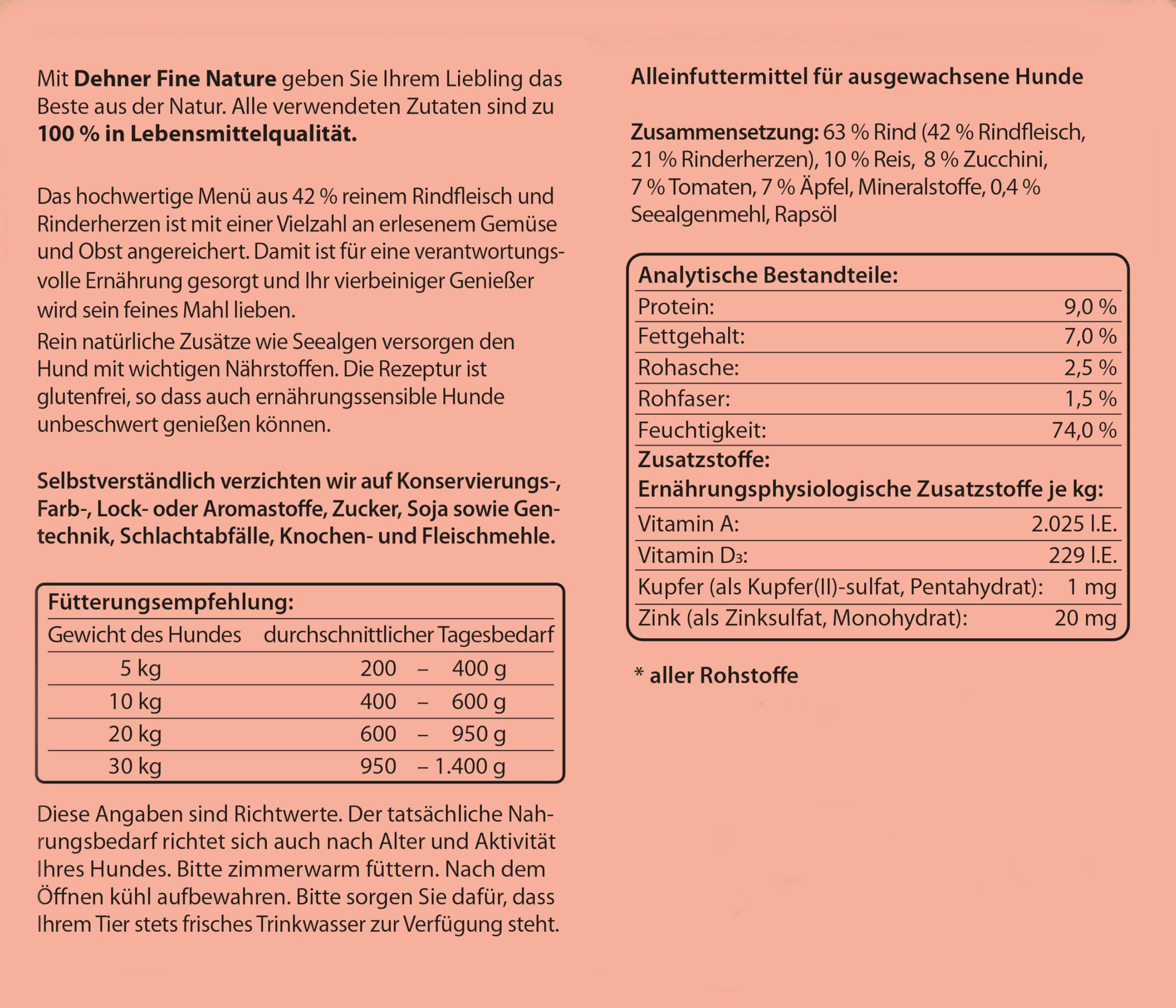 dehner-fine-nature-hundefutter-rind-nassfutter-6x200g image 5