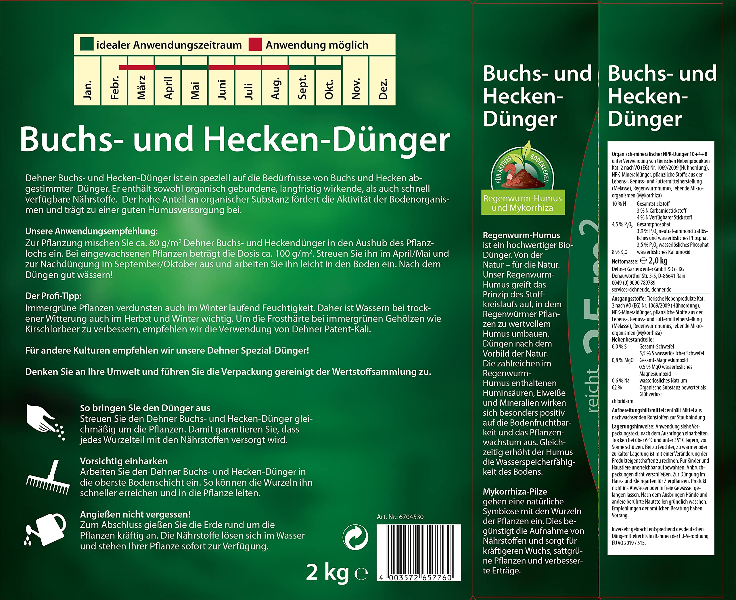 dehner-buchs-und-hecken-d-nger-2-kg-f-r-25-qm image 2