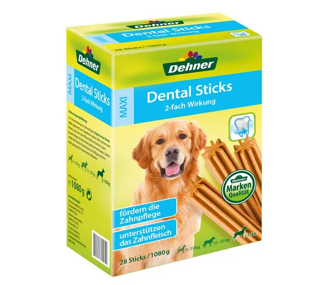 dehner-dental-sticks-maxi-28-st-ck-1080g-ab-25kg-zuckerfrei image 1
