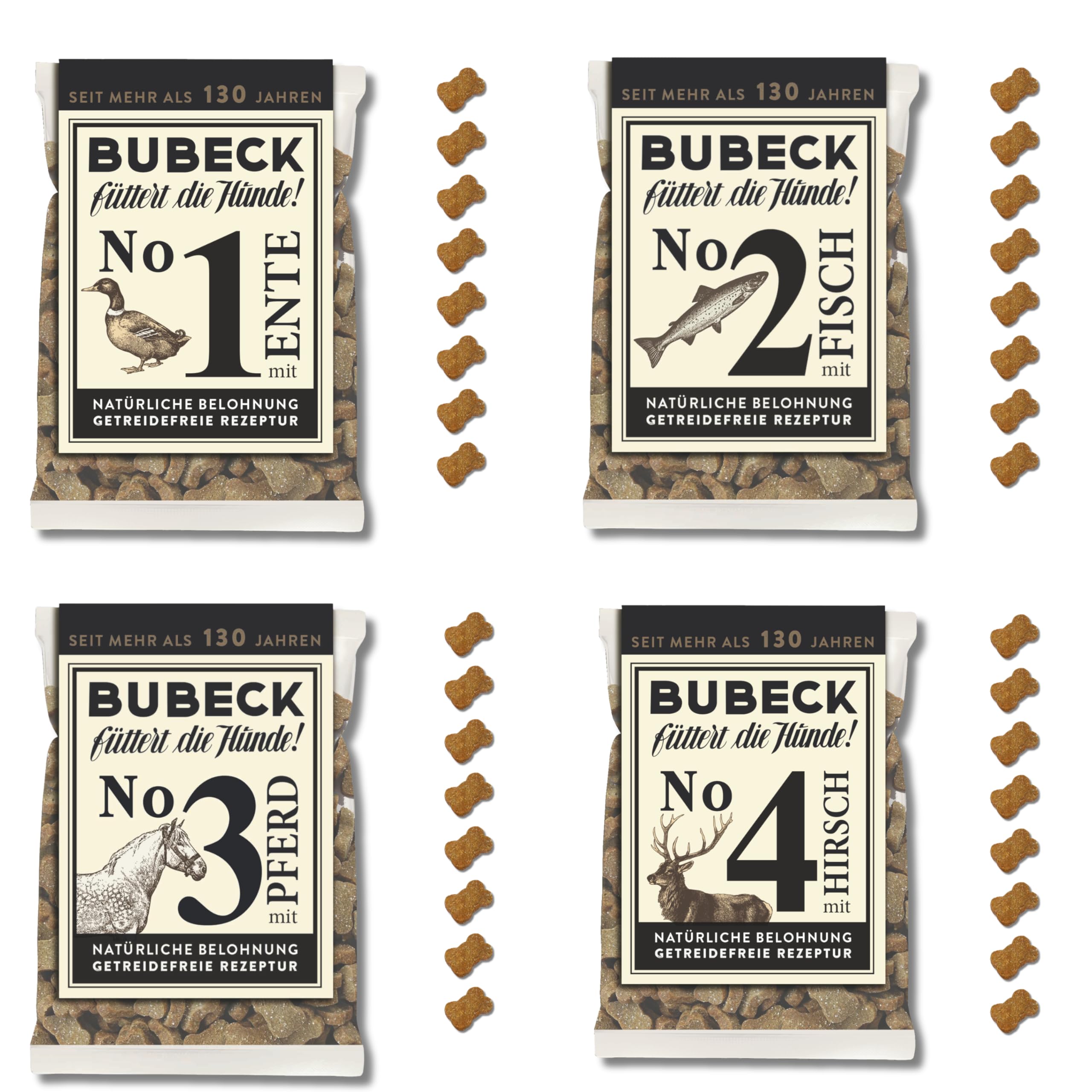 bubeck-hundekuchen-probierpaket-hundekekse-4x210g-getreidefrei image 1