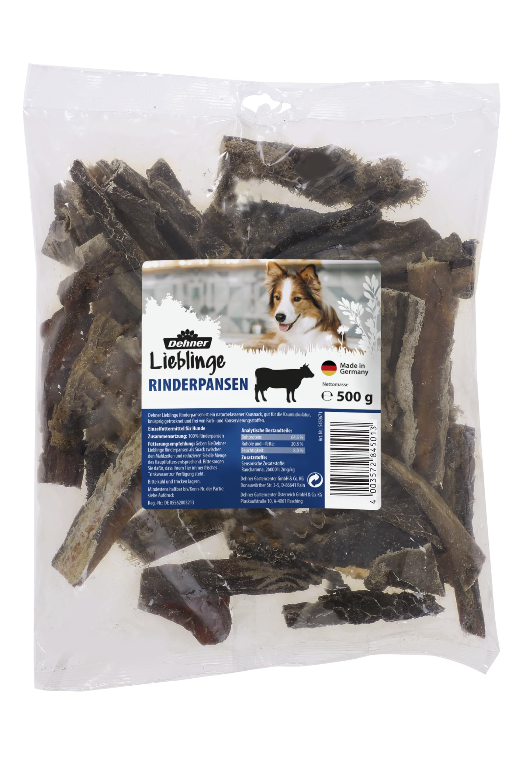 dehner-lieblinge-hundesnack-rinderpansen-500-g image 1