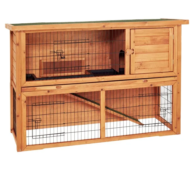 dehner-hoppel-nagerheim-hasenstall-136x50x85-cm-holz-natur image 1