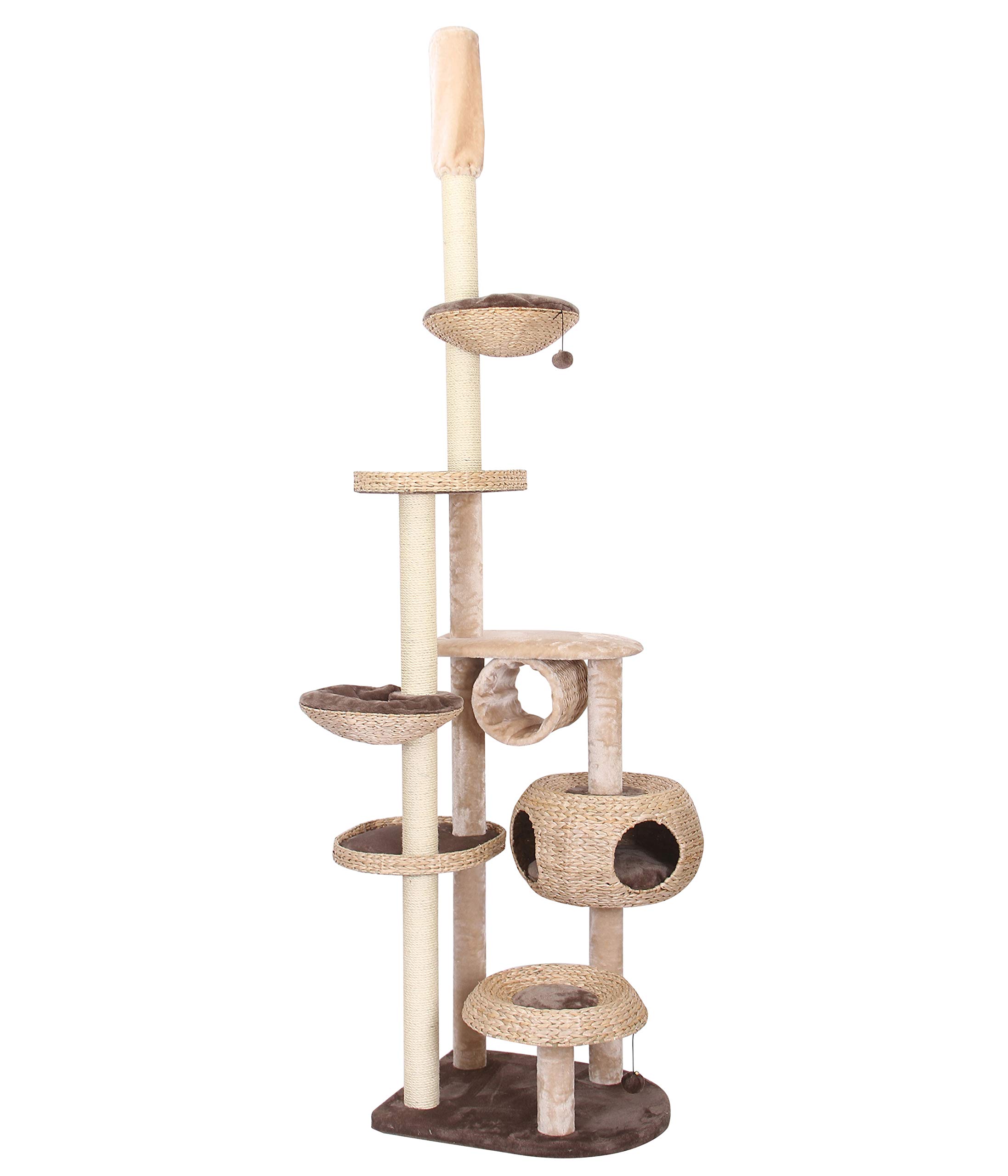 dehner-liv-katzen-kratzbaum-sisal-pl-sch-braun-wei image 1