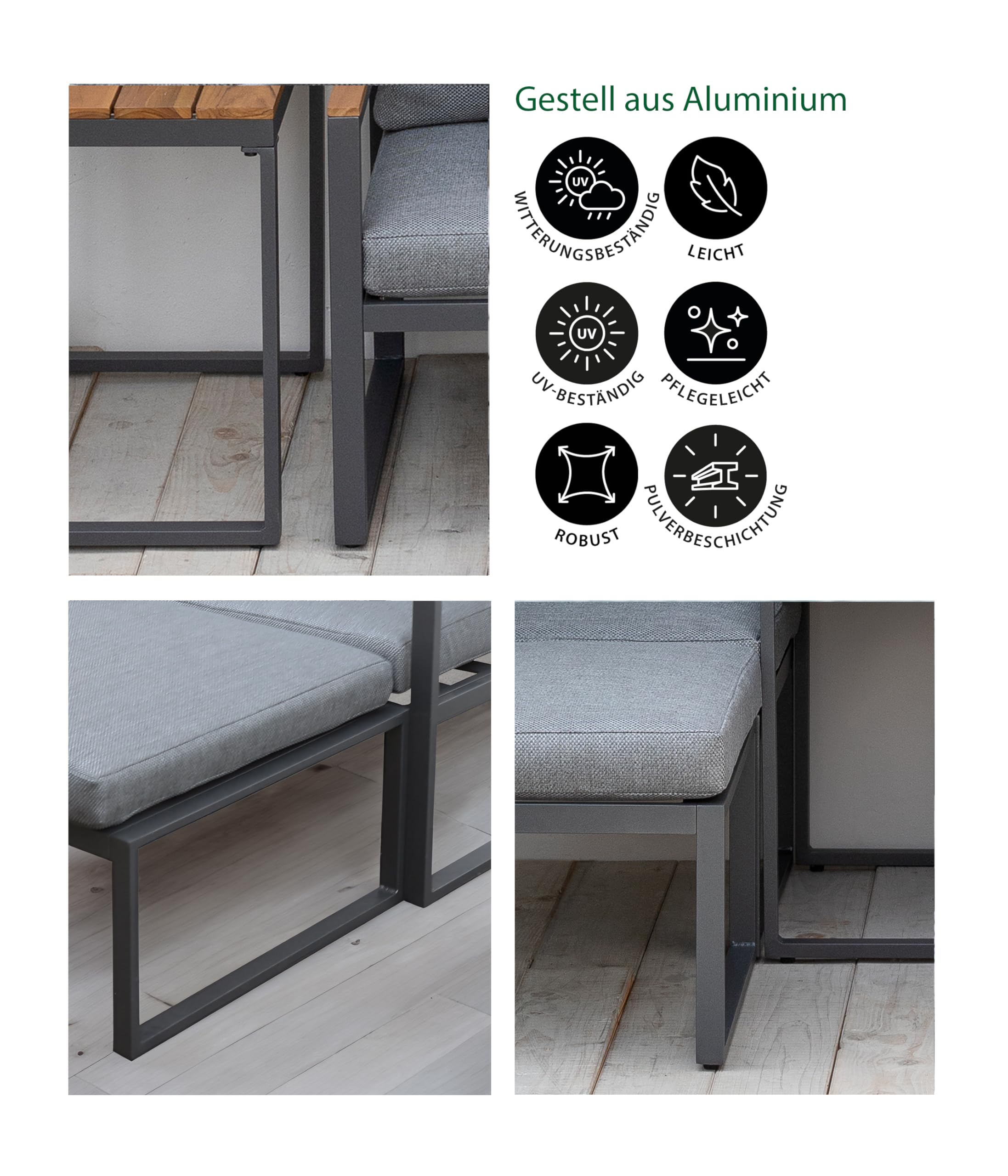 dehner-padua-balkonset-5-teilig-aluminium-grau image 3