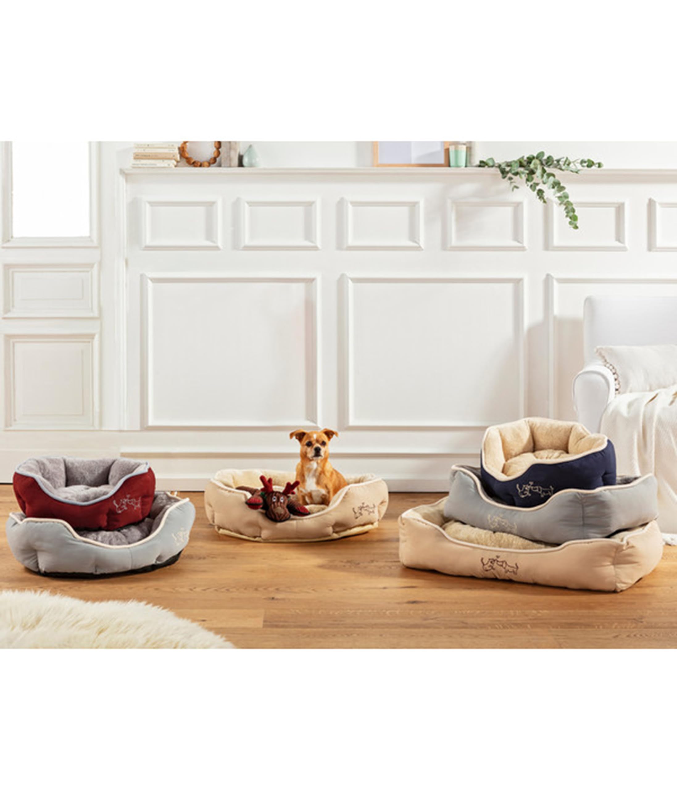 dehner-lieblinge-hundebett-sammy-oval-grau-57x52x14-cm image 4