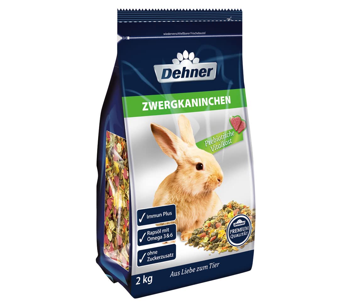 dehner-premium-zwergkaninchenfutter-4-kg-prebiotisch-2x2-kg image 2