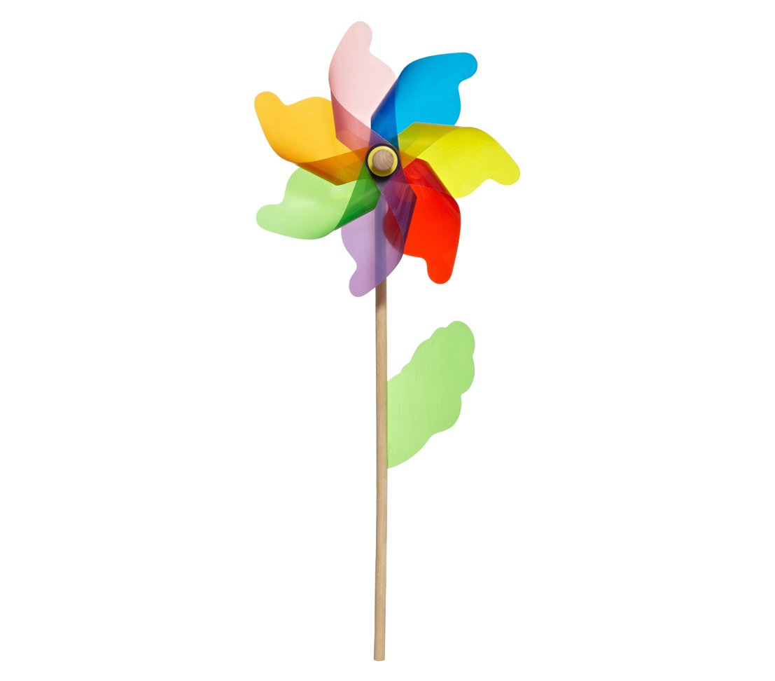 dehner-regenbogen-windrad-gartenstecker-bunt-112-cm image 1