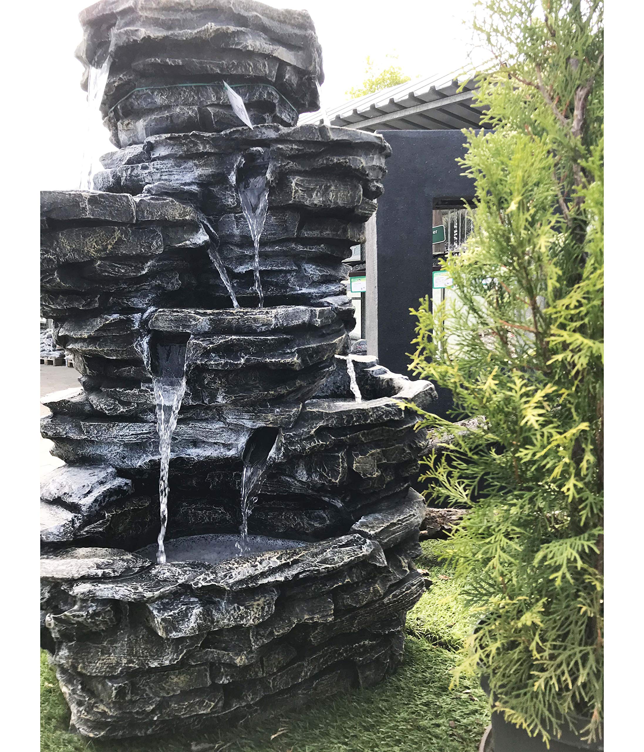 dehner-roccia-gartenbrunnen-mit-led-grau-34-liter image 8