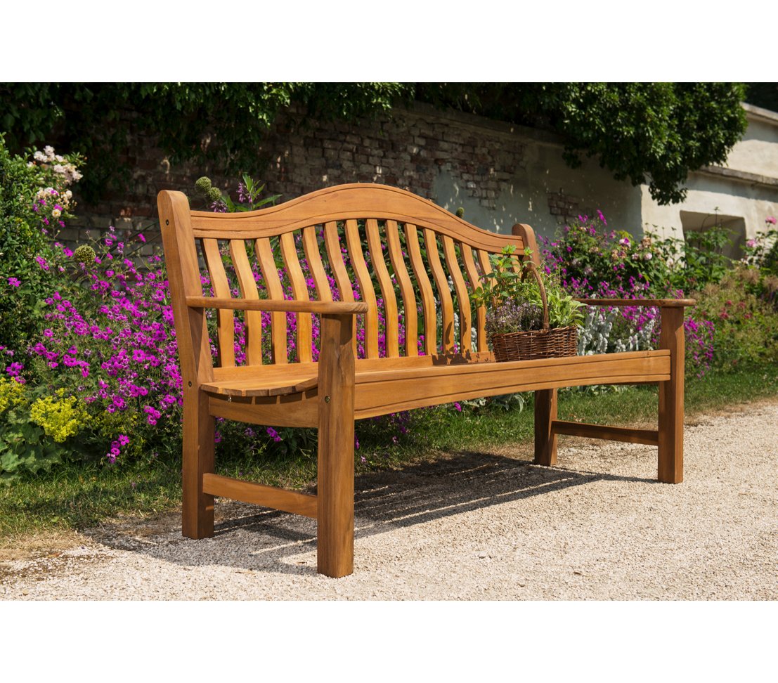 dehner-gartenbank-samui-3-sitzer-akazienholz-natur-161-cm image 2