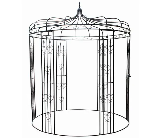 dehner-pavillon-heart-rosenbogen-metall-schwarz-271-cm image 1