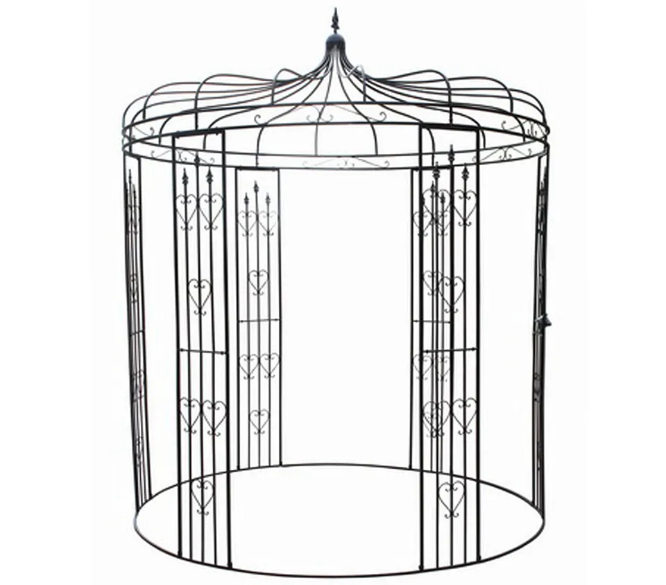 dehner-pavillon-heart-rosenbogen-metall-schwarz-271-cm image 1
