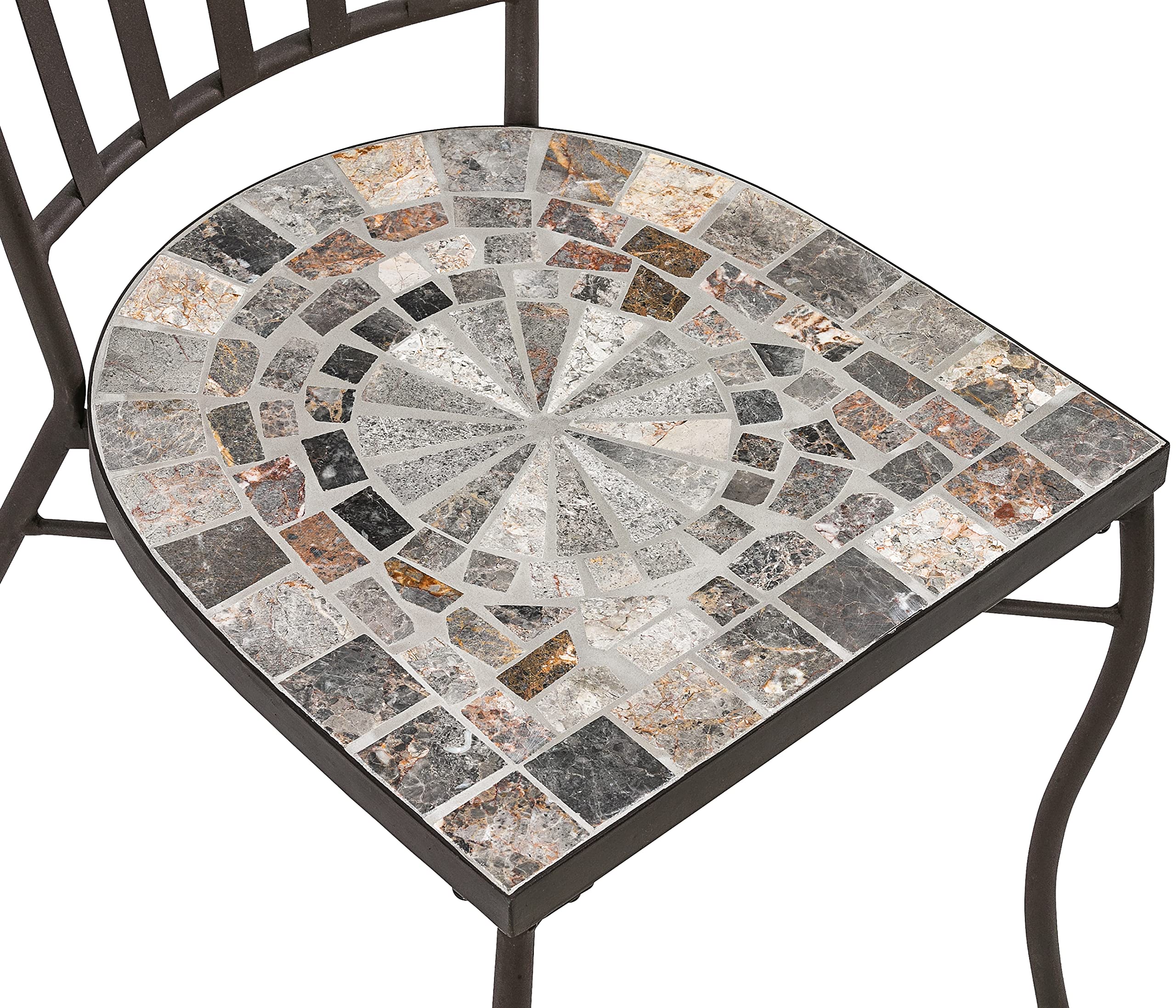 dehner-grazia-mosaikstuhl-eisen-grau-braun-90-cm image 7