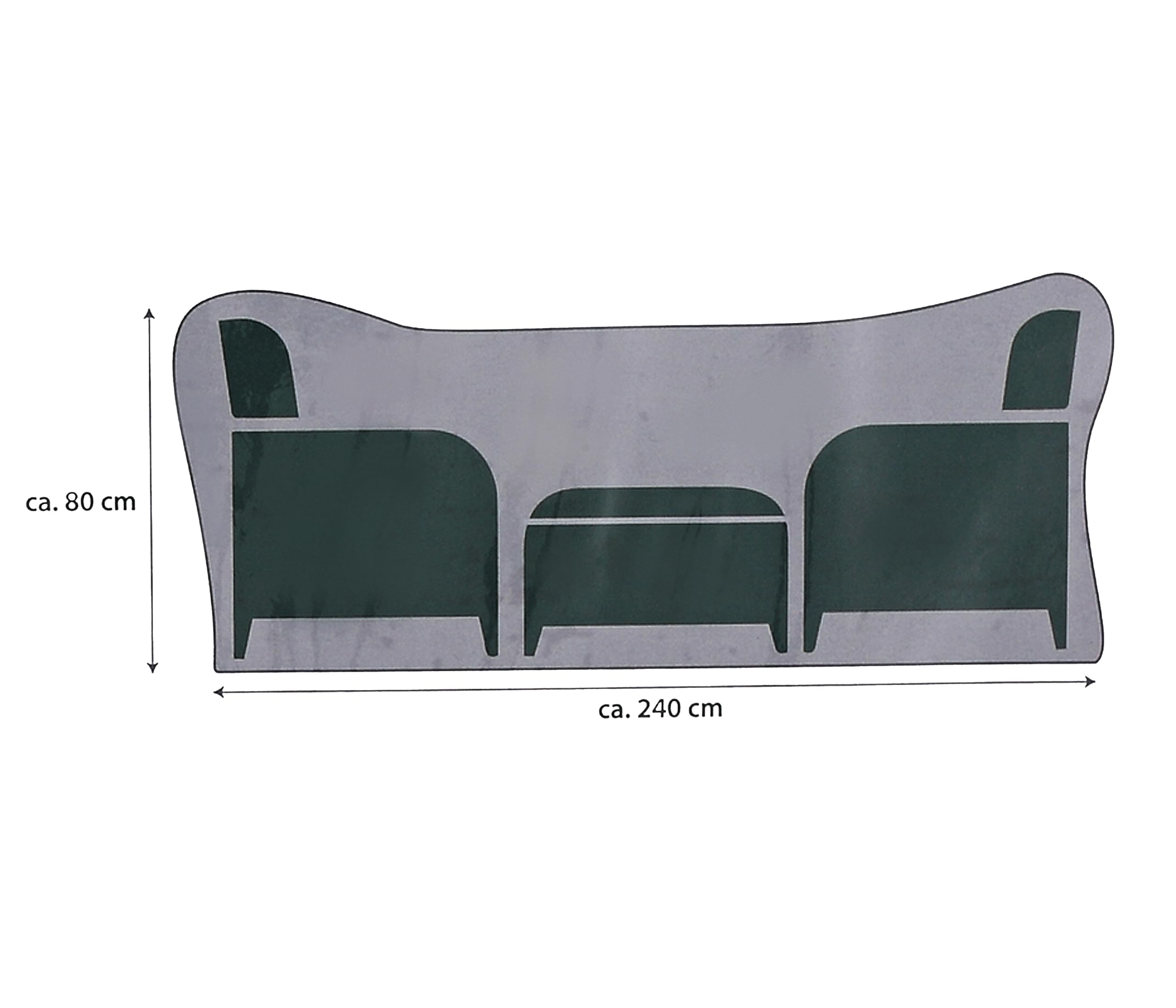 dehner-abdeckhaube-sitzgruppe-polyester-grau-240x80x150 image 3