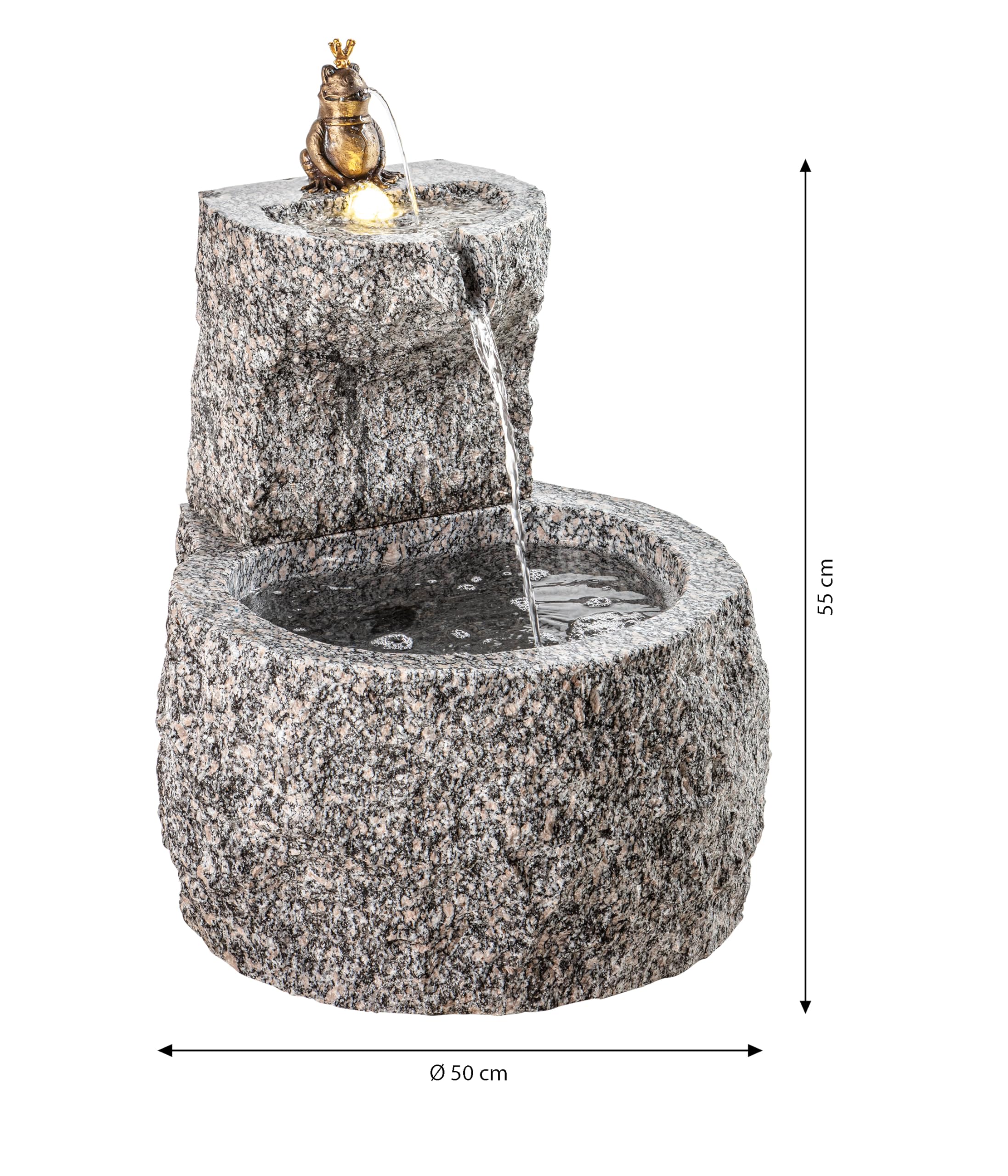 dehner-froschk-nig-gartenbrunnen-grau-50-cm-mit-led image 3