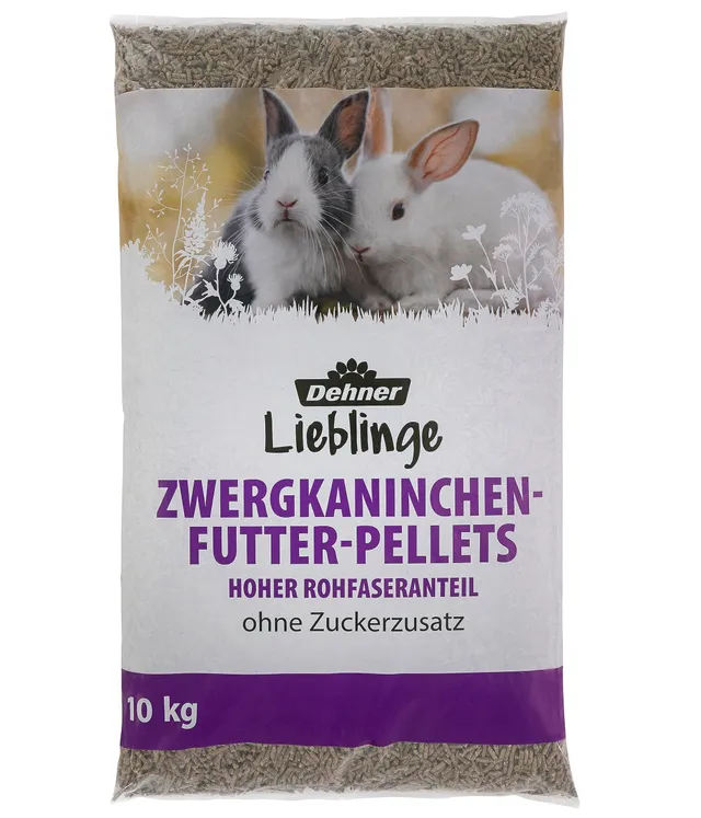 dehner-lieblinge-zwergkaninchenfutter-pellets-10-kg-zuckerfrei image 1
