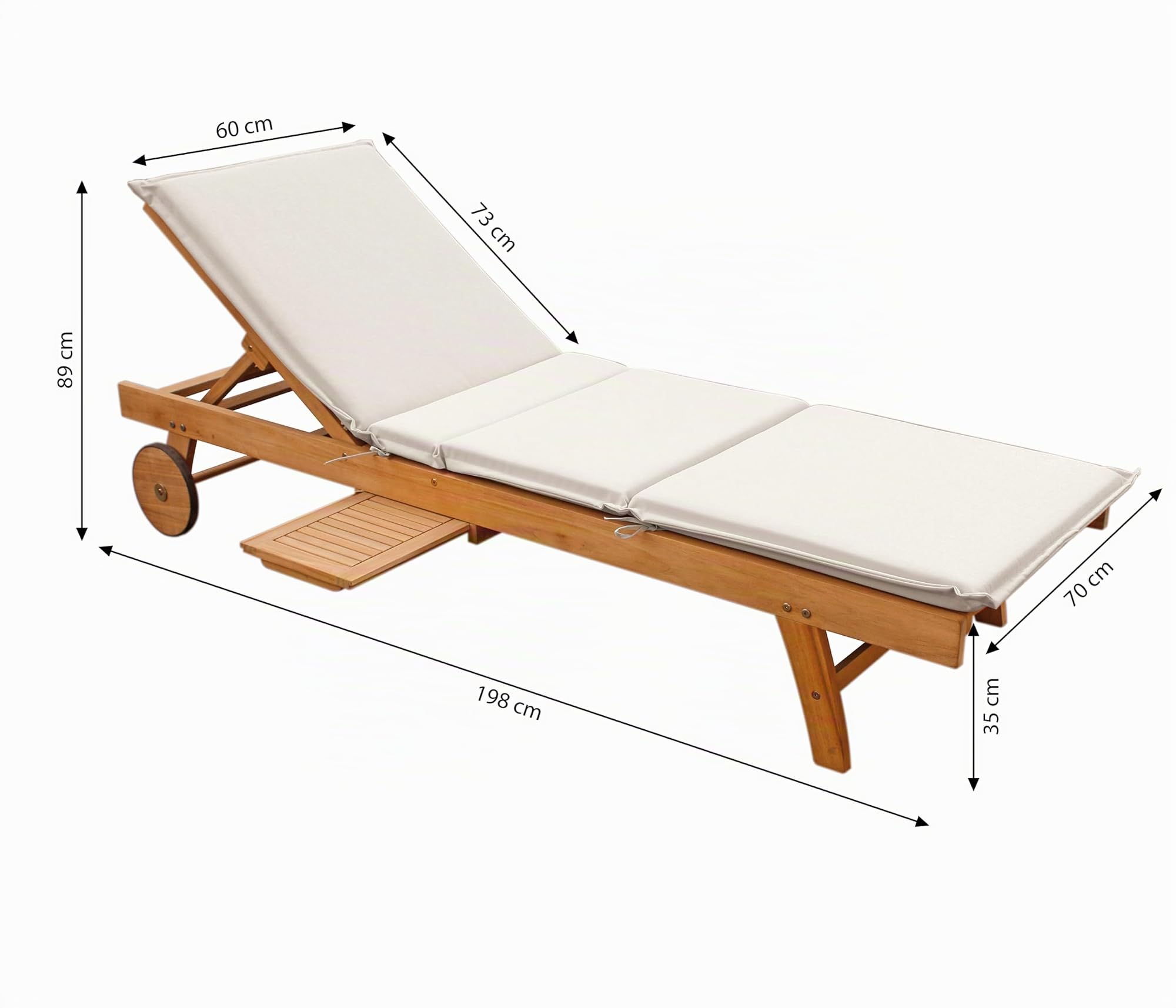dehner-ravenna-rollliege-gartenliege-hellbraun-beige-akazienholz image 3